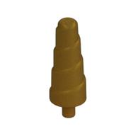 Деталь LEGO Creature Body Part, Horn (Unicorn) with Small Pin, Жемчужно-золотой