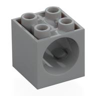 Деталь LEGO Brick Special 2 x 2 x 1 2/3 with Worm Gear Hole, Светлый сине-серый