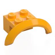 Деталь LEGO Крыло 4 x 2 1/2 x 1, с круглой аркой, Ярко-светло-оранжевый