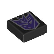 Tile 1 x 1 with Dark Purple Sound Wave print