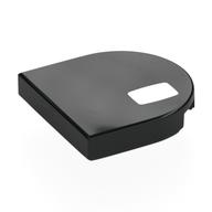 Деталь LEGO Tile Round 2 x 2 Half Circle with White Rectangle / Pupil print, Черный