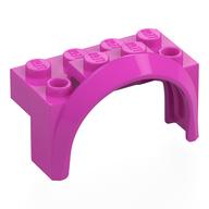 Деталь LEGO Wheel Arch, Mudguard 4 x 2 x 2, Темно-розовый