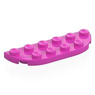 Деталь LEGO Пластина круглая угловая двойная 2 x 6, Темно-розовый
