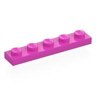 Деталь LEGO Пластина 1 x 5, Темно-розовый
