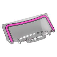 Деталь LEGO Windscreen, Curved 6 x 2 x 2 with Dark Pink Frame print, Прозрачный бесцветный