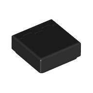 Деталь LEGO Tile 1 x 1 with Grill on Edge print, Черный