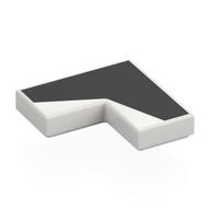 Деталь LEGO Tile 2 x 2 Corner with Black Shapes print, Белый