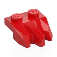 Деталь LEGO DESIGN, PLATE 2X3, ROCK, NO. 1, Красный