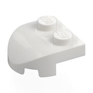 Деталь LEGO Brick Curved 2 x 2 with Curved Front, 2 Studs, Белый