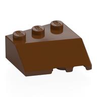 Деталь LEGO Brick Wedged 3 x 3 Left  with Slope 45°, Красно-коричневый