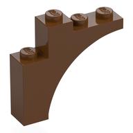 Деталь LEGO Кирпичик-арка 1 x 4 x 3, Красно-коричневый