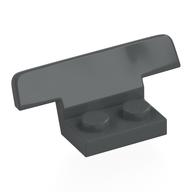 Деталь LEGO Plate Special 1 x 2 Spoiler, Темный сине-серый