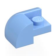 Деталь LEGO Brick Curved 2 x 2 x 1 with Curved Top - Corner, Ярко-светло-голубой
