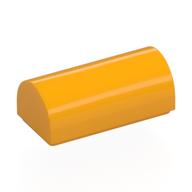 Деталь LEGO Кирпичик изогнутый двойной изогнутый верхний 1 x 2 x 2/3, без штырьков, Ярко-светло-оранжевый