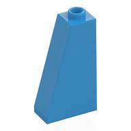 Деталь LEGO Slope 75° 2 x 1 x 3 - Recessed Stud, Темно-лазурный