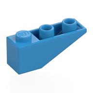 Деталь LEGO Slope Inverted 33° 3 x 1 with Internal Stopper and No Front Stud Connection, Темно-лазурный