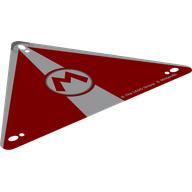 Деталь LEGO Foil Sheet for 72032-1, Triangle Sail with Red 'M' print, Белый