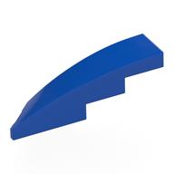 Деталь LEGO Скос изогнутый 1 x 4, с выемкой под штырёк справа, Голубой