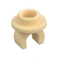 Деталь LEGO Plate Round 1 x 1 with Hollow Stud and Underside Clip, Песочный