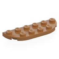 Деталь LEGO Пластина круглая угловая двойная 2 x 6, Средне-темный телесный