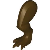 Animal Body Part, Dinosaur, Carnotaurus Leg, Left, with Pin, Black Claws and Dark Brown Spots over Dark Tan Print - Left