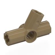 Деталь LEGO Technic Axle and Pin Connector Angled Triple - 60°, Темно-песочный