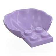 Деталь LEGO Clam / Scallop Shell with 4 Studs, Лавандовый