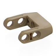Деталь LEGO Technic Pin Connector Toggle Joint Smooth Double with Axle and Pin Holes, Темно-песочный