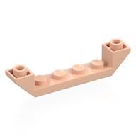 Деталь LEGO Скос перевёрнутый двойной 45° 6 x 1, с вырезом 1 x 4, Светлый телесный