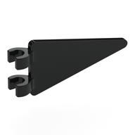 Деталь LEGO Flag 2 x 4 Triangle, Черный