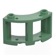 Деталь LEGO Окно круглое 3 x 3 x 2, Песочно-зеленый