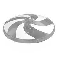 Деталь LEGO Dish 4 x 4 Inverted with Open Stud [Radar] with White Swirls print, Прозрачный бесцветный
