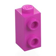 Деталь LEGO Кирпичик 1 x 1 x 1 2/3, с вертикальными выступами, Темно-розовый