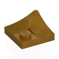 Деталь LEGO Plate Special 2 x 2 with Double Inverted Curve, 1 Stud, Жемчужно-золотой