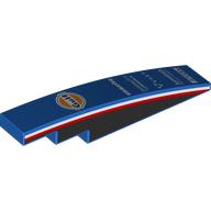 Slope Curved 1 x 6 with Gulf Symbols, White Sponsors, Black Sides with White/Red Stripes print