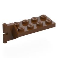Деталь LEGO Hinge Plate 2 x 4 with Articulated Joint - Male, Красно-коричневый
