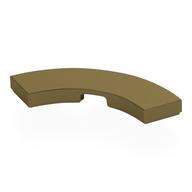 Деталь LEGO Tile 3 x 3 Curved, Macaroni, Золотистый металлик