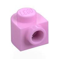 Деталь LEGO Пластина половинная круглая 1 x 1 x 2/3, с боковым штырьком, Ярко-розовый