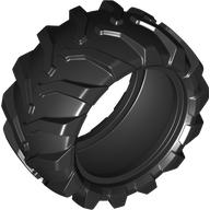 Деталь LEGO Tyre, Tractor 43 x 22, Черный
