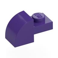 Деталь LEGO Кирпичик изогнутый 1 x 2 x 1, с изогнутым верхом, Темно-фиолетовый