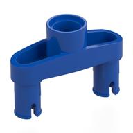 Деталь LEGO Technic Pin Connector 3L with 2 Pins and Center Hole [Pin Ridges Across Part], Голубой