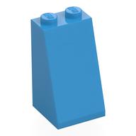 Деталь LEGO Скос 75° 2 x 2 x 3, со сплошными штырьками, Темно-лазурный