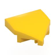 Деталь LEGO Скос изогнутый 2 x 2, с выемками под штырёк, Желтый