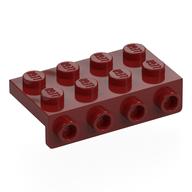 Деталь LEGO Кронштейн 2 x 4 - 1 x 4, Темно-красный
