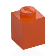 Деталь LEGO Кирпичик 1 x 1, Красно-оранжевый