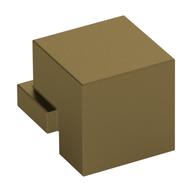 Деталь LEGO Plate Special 1 x 2 with Cube [Plain], Золотистый металлик