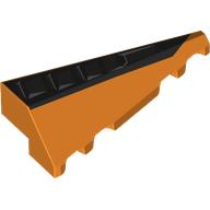 Деталь LEGO Wedge Sloped 2 x 5 Right with Black Air Vent print, Оранжевый