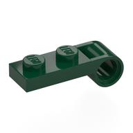 Деталь LEGO Plate Special 1 x 2 with Pin Hole On Side, Темно-зеленый