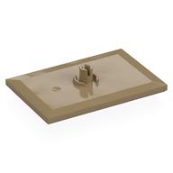 Деталь LEGO Tile Special 6 x 4 with Beveled Edges and 5mm Pin (Train Bogie Plate), Темно-песочный