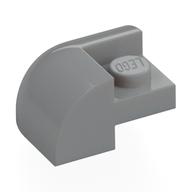 Деталь LEGO Brick Curved 2 x 2 x 1 with Curved Top - Corner, Светлый сине-серый